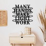 Wallity Hands Work Escultura de Pared de Metal Negra